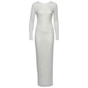 Pre-owned Mesh dresses Balmain Pre-owned , White , Dames