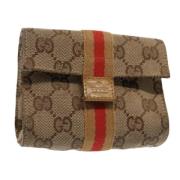 Pre-owned Canvas pouches Gucci Vintage , Beige , Dames