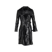 Pre-owned Leather outerwear Dolce & Gabbana Pre-owned , Black , Dames