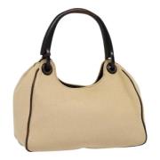 Pre-owned Canvas handbags Gucci Vintage , Beige , Dames