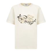 Witte T-shirts & Polo's voor Vrouwen Msgm , Beige , Dames