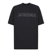 Zwarte Klassieke T-shirt Jacquemus , Black , Heren