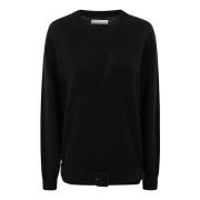 Merino Wol Crew-Neck Sweater met Riem Random Identities , Black , Dame...