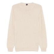 Luxe Cashmere Crew-Neck Gebreide kleding Fedeli , Beige , Heren