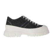 Wollen enkelsneakers met hoge zool Sofie D'hoore , Black , Dames