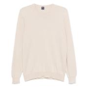 Luxe Cashmere Crew-Neck Gebreide kleding Fedeli , Beige , Heren