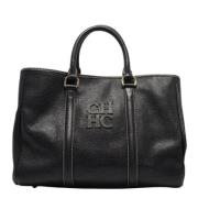 Pre-owned Leather totes Carolina Herrera Pre-owned , Black , Dames