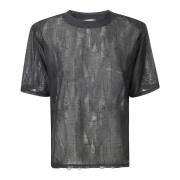 Gestructureerd T-shirt met halve mouwen IRO , Black , Dames