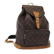 Pre-owned Canvas backpacks Louis Vuitton Vintage , Brown , Dames