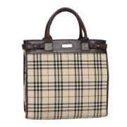 Pre-owned Canvas handbags Burberry Vintage , Beige , Dames