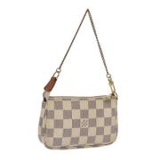 Pre-owned Canvas pouches Louis Vuitton Vintage , White , Dames