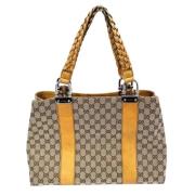 Pre-owned Canvas gucci-bags Gucci Vintage , Beige , Dames