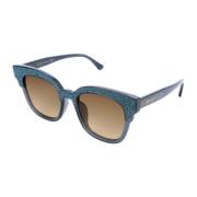 Blauwe Plastic Zonnebril voor Vrouwen Jimmy Choo , Blue , Dames