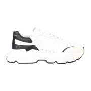 Witte Sneakers Lichtgewicht Ronde Neus Vetersluiting Dolce & Gabbana ,...