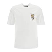 Teddybeermotief Crew Neck T-shirt Moschino , White , Heren