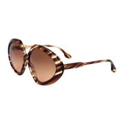 Stijlvolle Zonnebril Model Vb614S Victoria Beckham , Brown , Dames