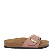 Roze Madrid Big Buckle Sandaal Birkenstock , Pink , Dames