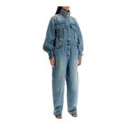 Denim Illustration Overall Jumpsuit Zimmermann , Blue , Dames