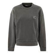 Katoenen Crew Neck Logo Sweatshirt Carhartt Wip , Gray , Dames