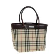 Pre-owned Nylon handbags Burberry Vintage , Beige , Dames