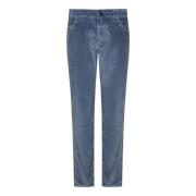 Blauwe Corduroy Slim-Fit Broek Hand Picked , Blue , Heren