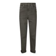 Jeans met manchet en patch JW Anderson , Gray , Dames