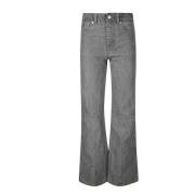 Rechte Katoenen Jeans met Zichtbare Stiksels Our Legacy , Gray , Dames