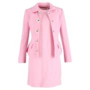 Pre-owned Wool outerwear Dolce & Gabbana Pre-owned , Pink , Dames