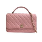 Pre-owned Leather chanel-bags Chanel Vintage , Pink , Dames