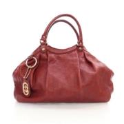 Pre-owned Leather gucci-bags Gucci Vintage , Red , Dames