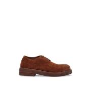 Chunky Toe Suède Derby Schoenen Marsell , Brown , Dames