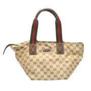 Pre-owned Canvas gucci-bags Gucci Vintage , Beige , Dames