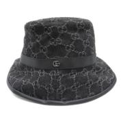 Pre-owned Denim hats Gucci Vintage , Black , Dames