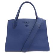 Pre-owned Leather prada-bags Prada Vintage , Blue , Dames