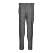 Grijze Geruite Tapered Broek Aw24 Incotex , Gray , Heren