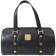 Pre-owned Leather handbags MCM Pre-owned , Black , Dames