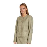 Groene Glitter Jas - Groene Kleding RUE de Femme , Green , Dames