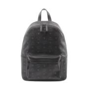 Pre-owned Coated canvas backpacks MCM Pre-owned , Black , Dames