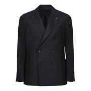 Zwarte Blazer voor Mannen Aw24 Lardini , Black , Heren