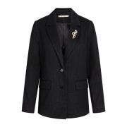 Stijlvolle Zwarte Blazer voor Werk RUE de Femme , Black , Dames