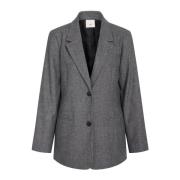 Moderne Oversized Blazer Storm Grey Heartmade , Gray , Dames