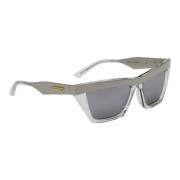 Metalen Frame Vierkante Zonnebril Bottega Veneta , Gray , Dames