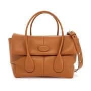 Handtas met verlengde structuur en logoinzet Tod's , Brown , Dames