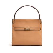 Donker Zand Schoudertas Double LEE Radziwill Tory Burch , Brown , Dame...