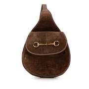 Pre-owned Suede shoulder-bags Gucci Vintage , Brown , Dames