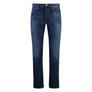 Slim Fit Jeans met Metalen Details Department Five , Blue , Heren