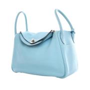 Pre-owned Leather handbags Hermès Vintage , Blue , Dames