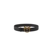 Love Birds Leren Riem Pinko , Black , Dames