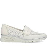 Witte Gesloten Loafers voor Vrouwen Rieker , White , Dames