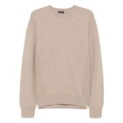 Luxe Cashmere Crew-Neck Gebreide kleding Ermenegildo Zegna , Beige , H...